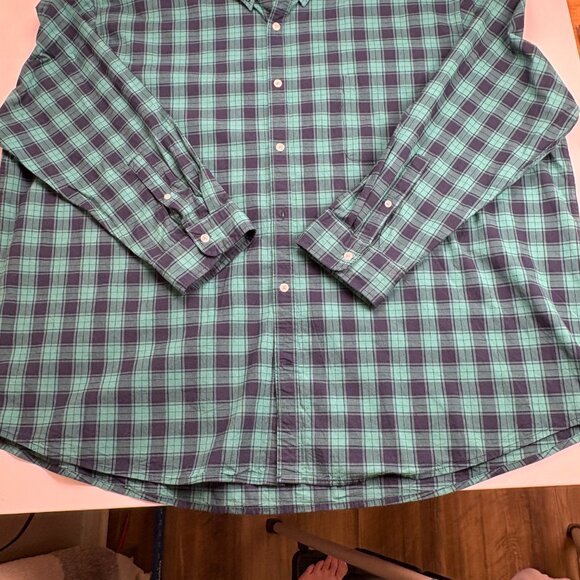 NWT St. John's Bay Stretch Plaid Button-Down Shirt Men's 4XL - Picture 2 of 7